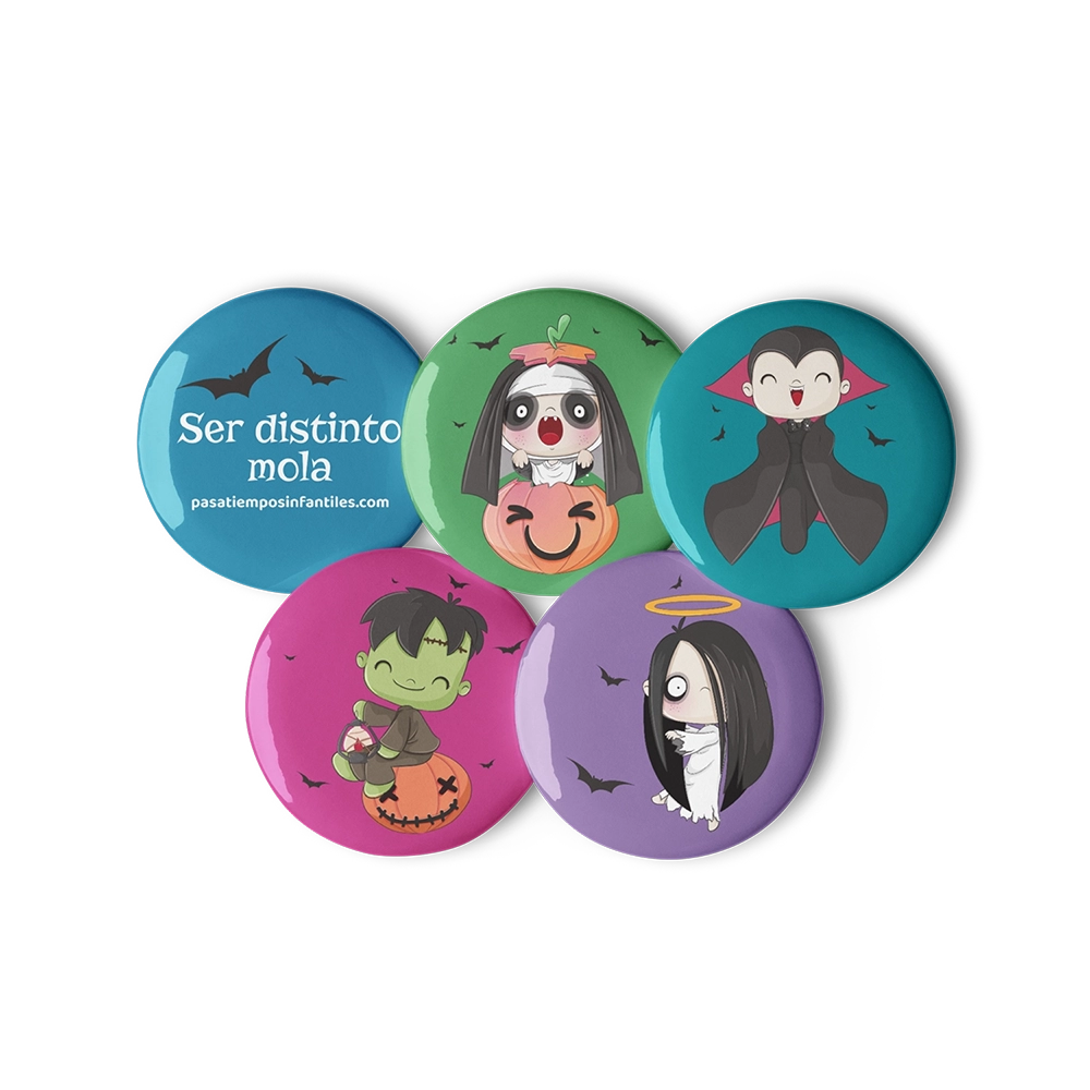 Set de chapas originales para niños Ser distinto mola