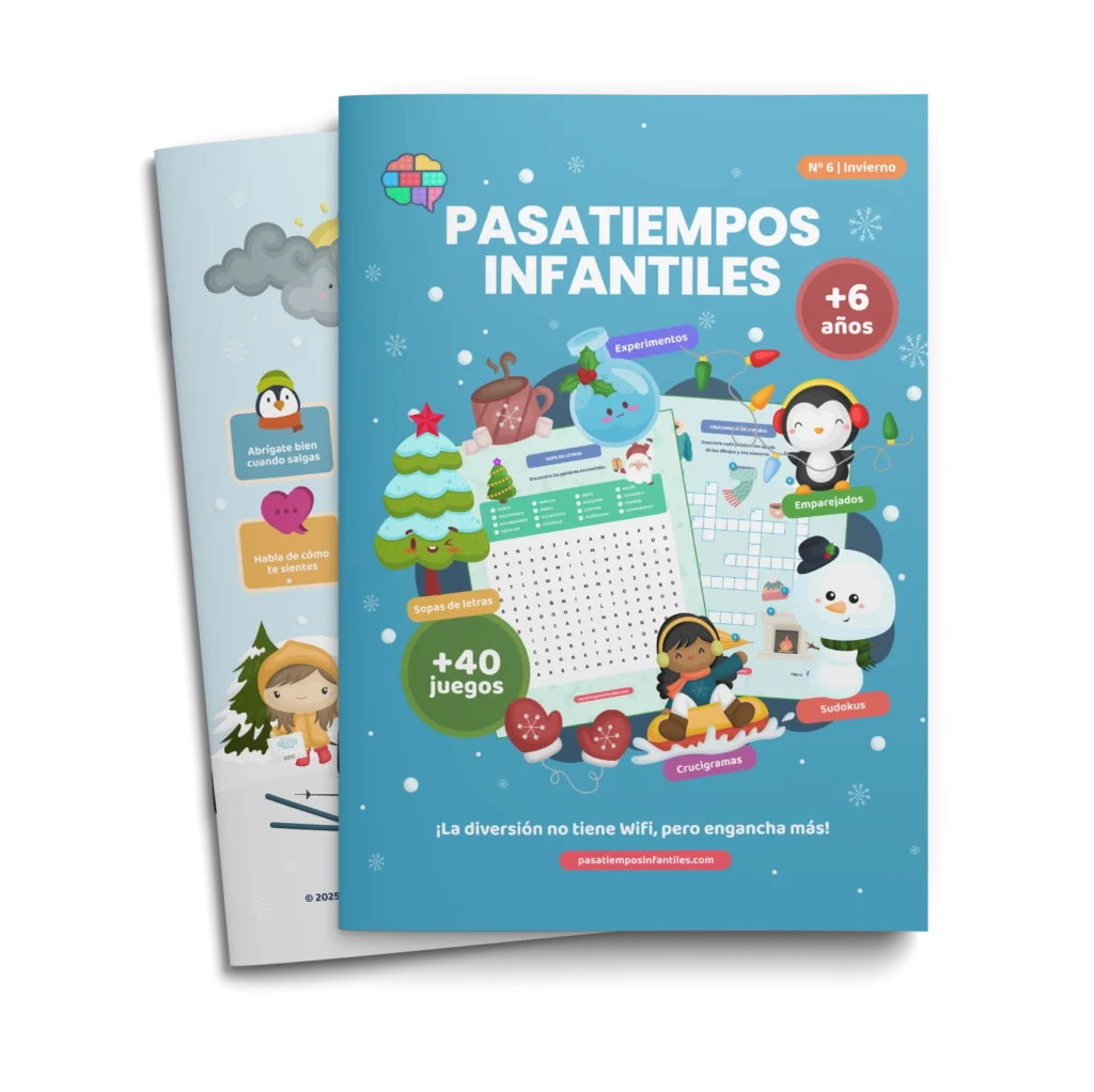 libro de pasatiempos infantiles de invierno