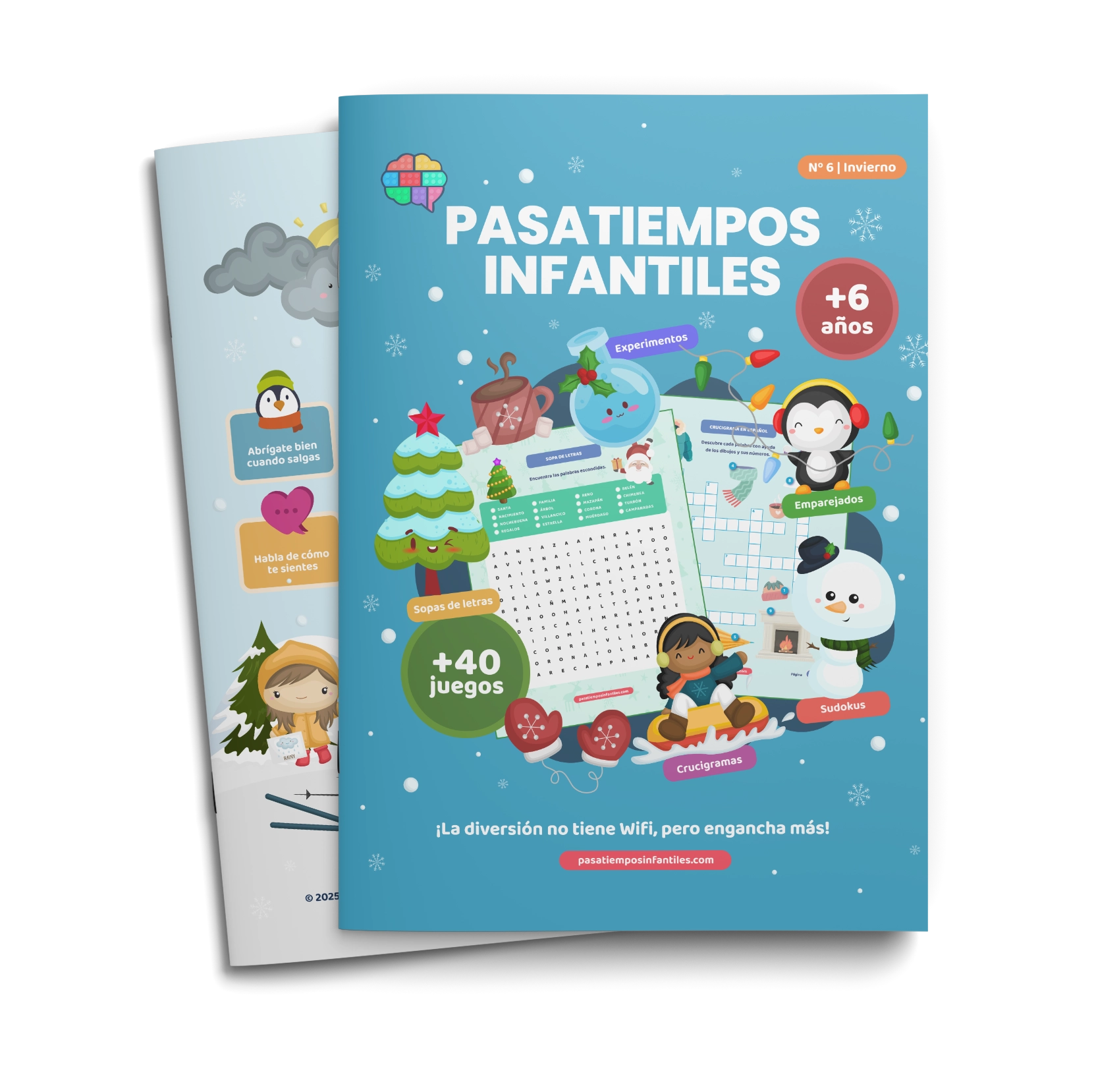 libro de pasatiempos infantiles de invierno