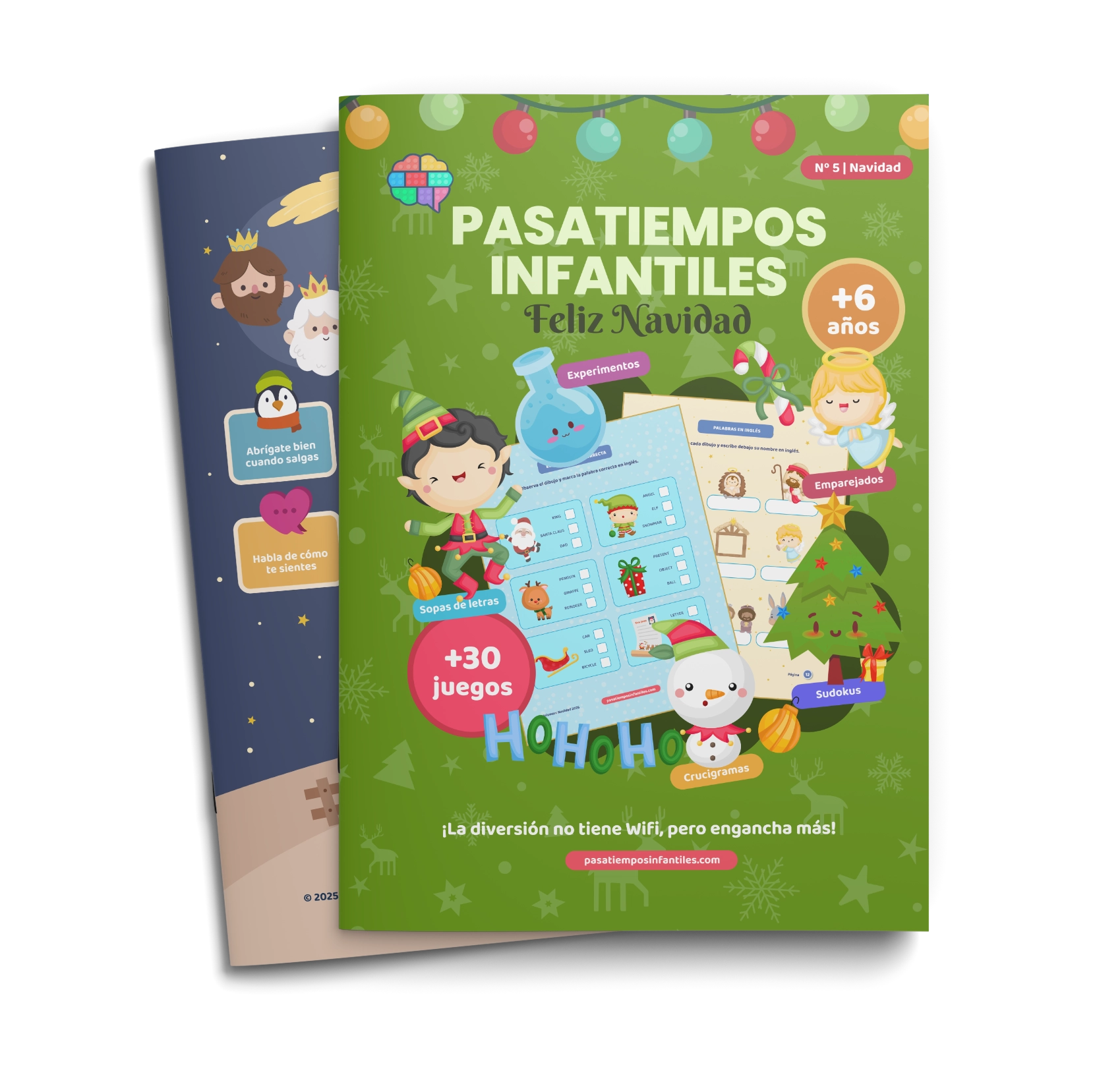 libro de pasatiempos infantiles especial de Navidad