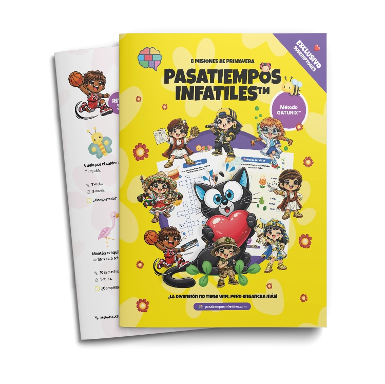 pasatiempos infantiles gratis para imprimir las 8 misiones de primavera